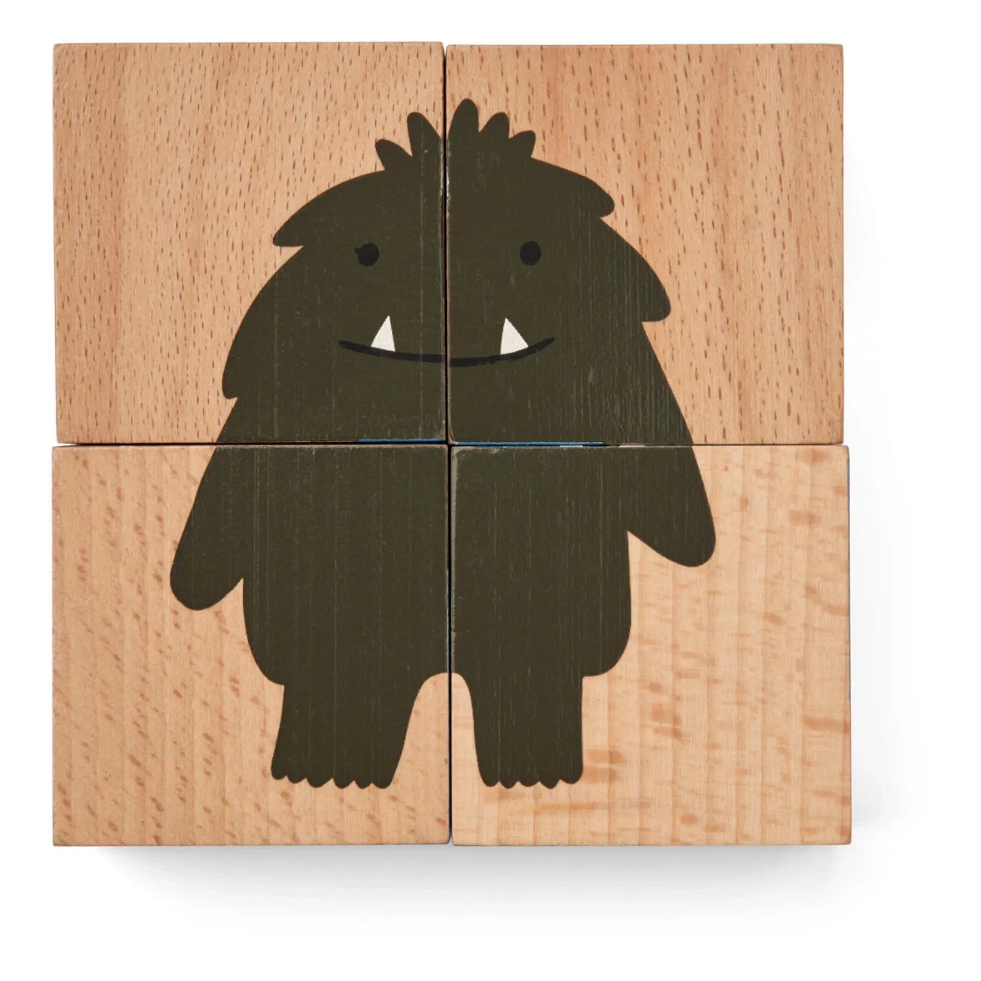 Liewood - Aage Bloques de madera | Monstruo/Naturaleza