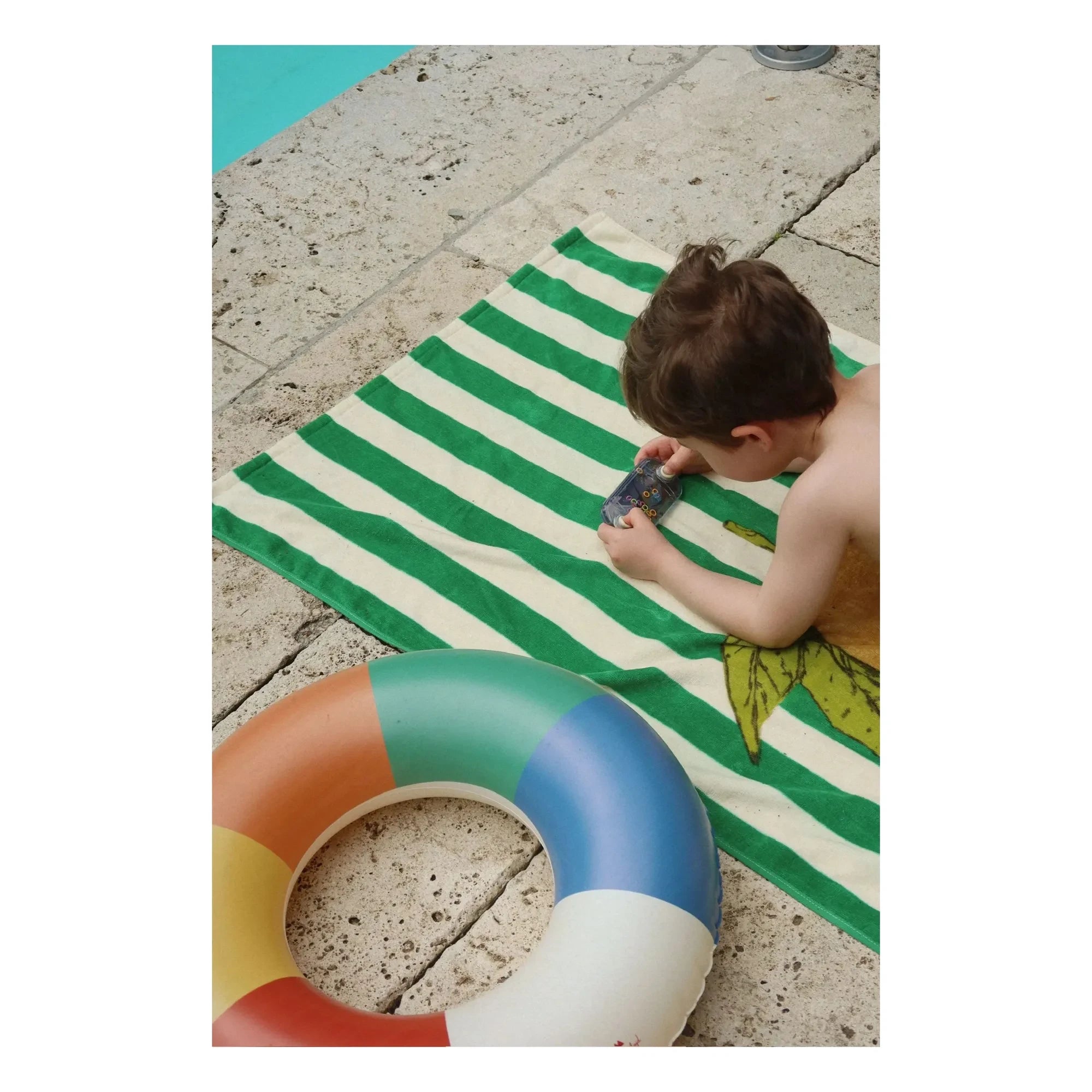 Konges Sløjd - Toalla de playa de limón | Verde
