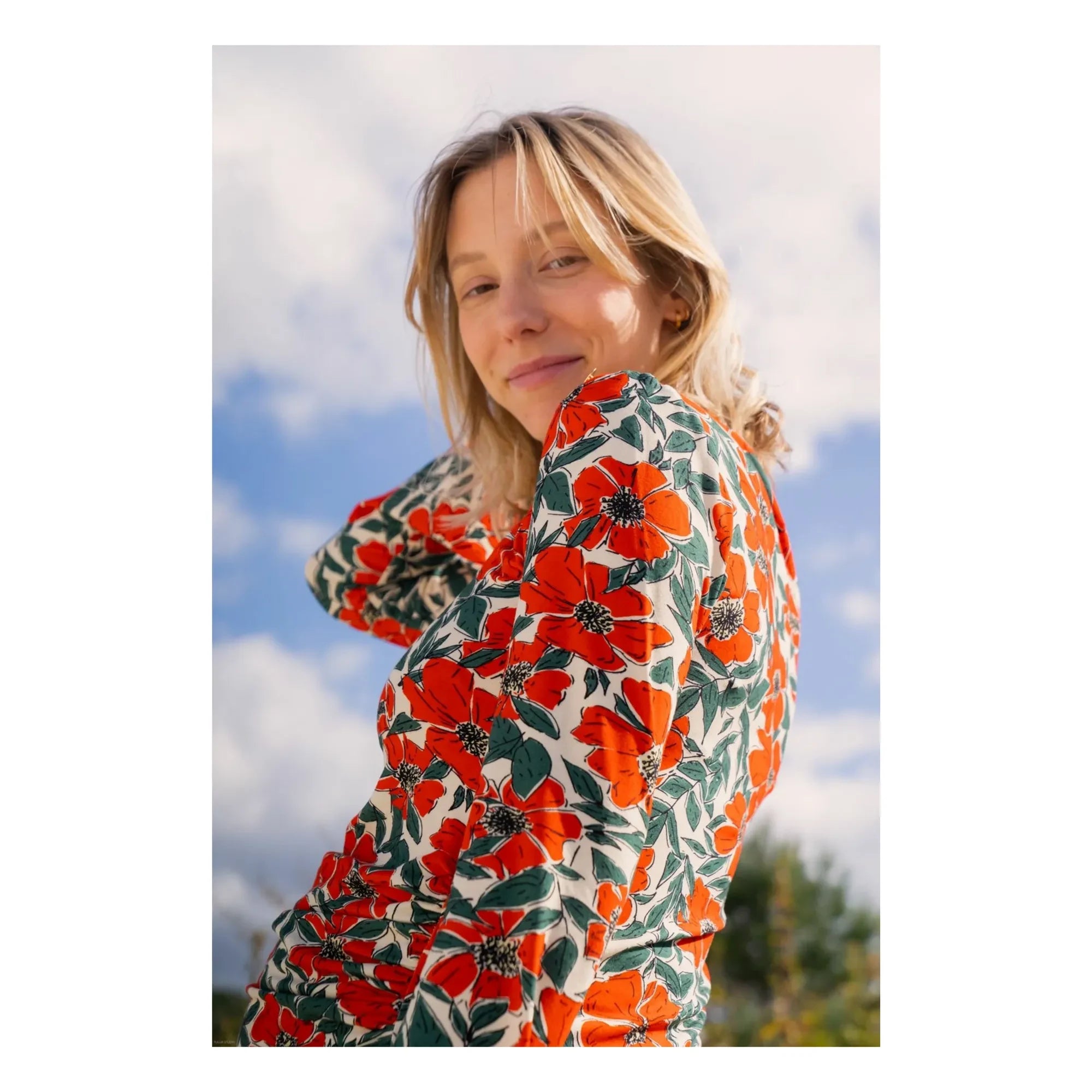 Paloma Collection - Top de embarazo Mona Poppy | Rojo