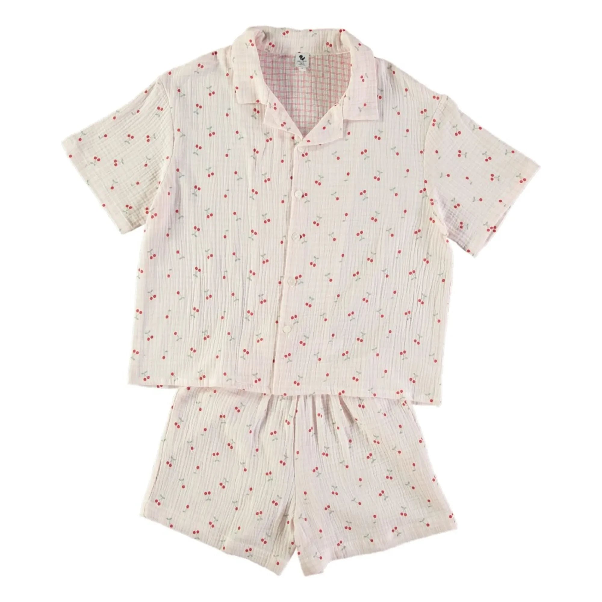 Risu Risu - Pijama de algodón orgánico con sandías | Crudo