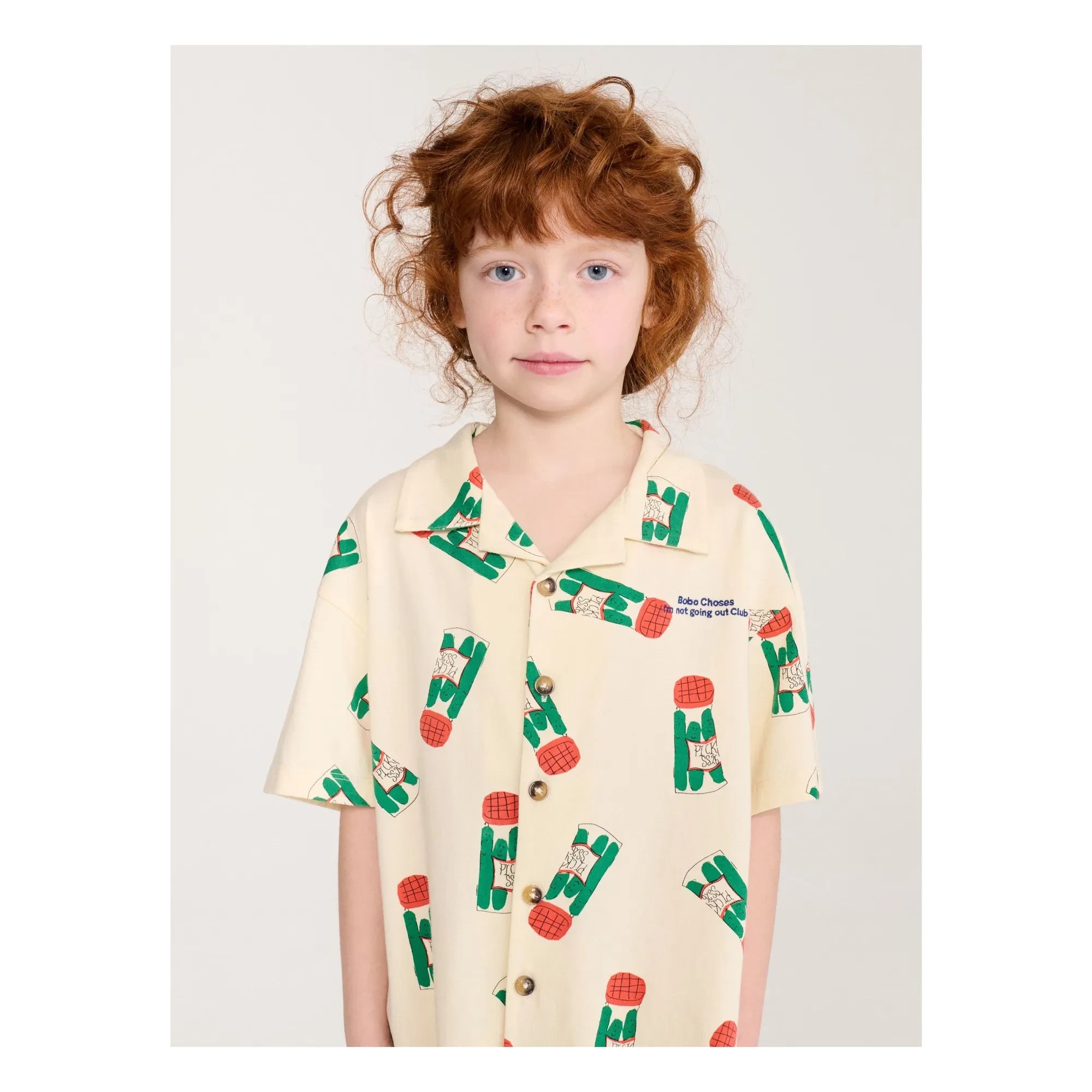 Bobo Choses - Conjunto de camisa y pantalón corto de algodón orgánico Pickles | Crudo