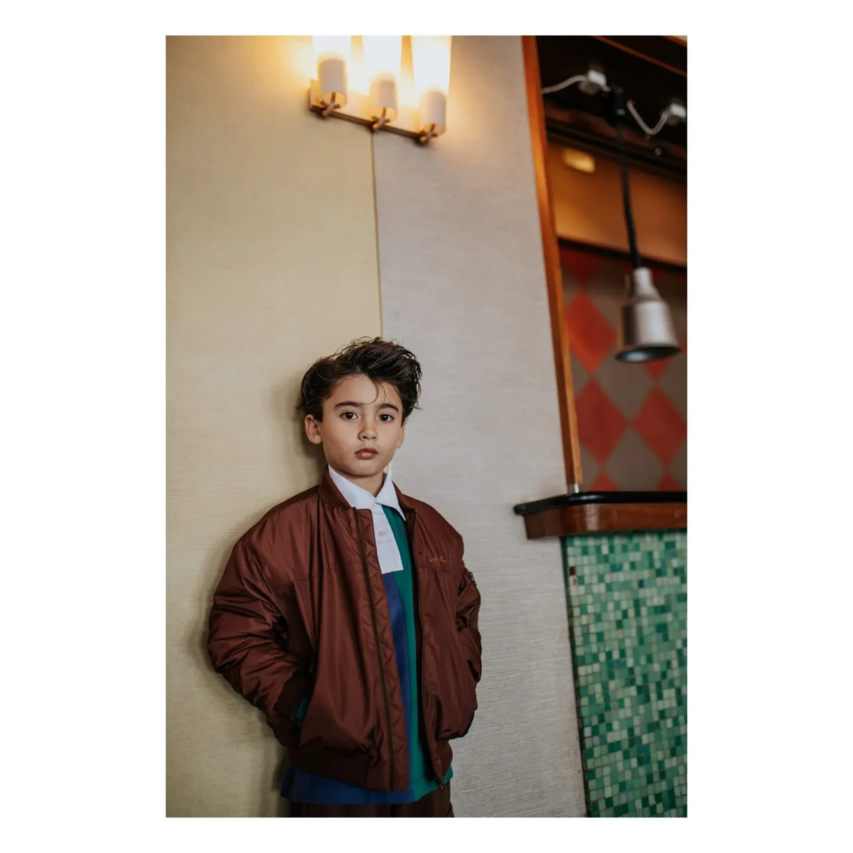 Repose AMS - Chaqueta Bomber de Fibra Reciclada | Marrón