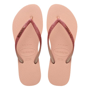 Havaianas - Chanclas de dedo finas con purpurina | Rosa