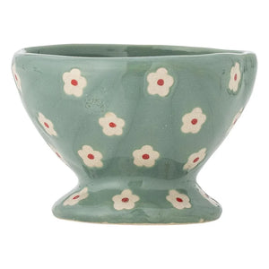 Bloomingville - Cuenco de gres con estampado floral Nini | Azul
