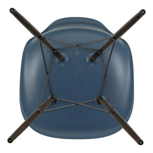 Vitra - Silla DSW de plástico - base de arce - Charles & Ray Eames | Azul marino