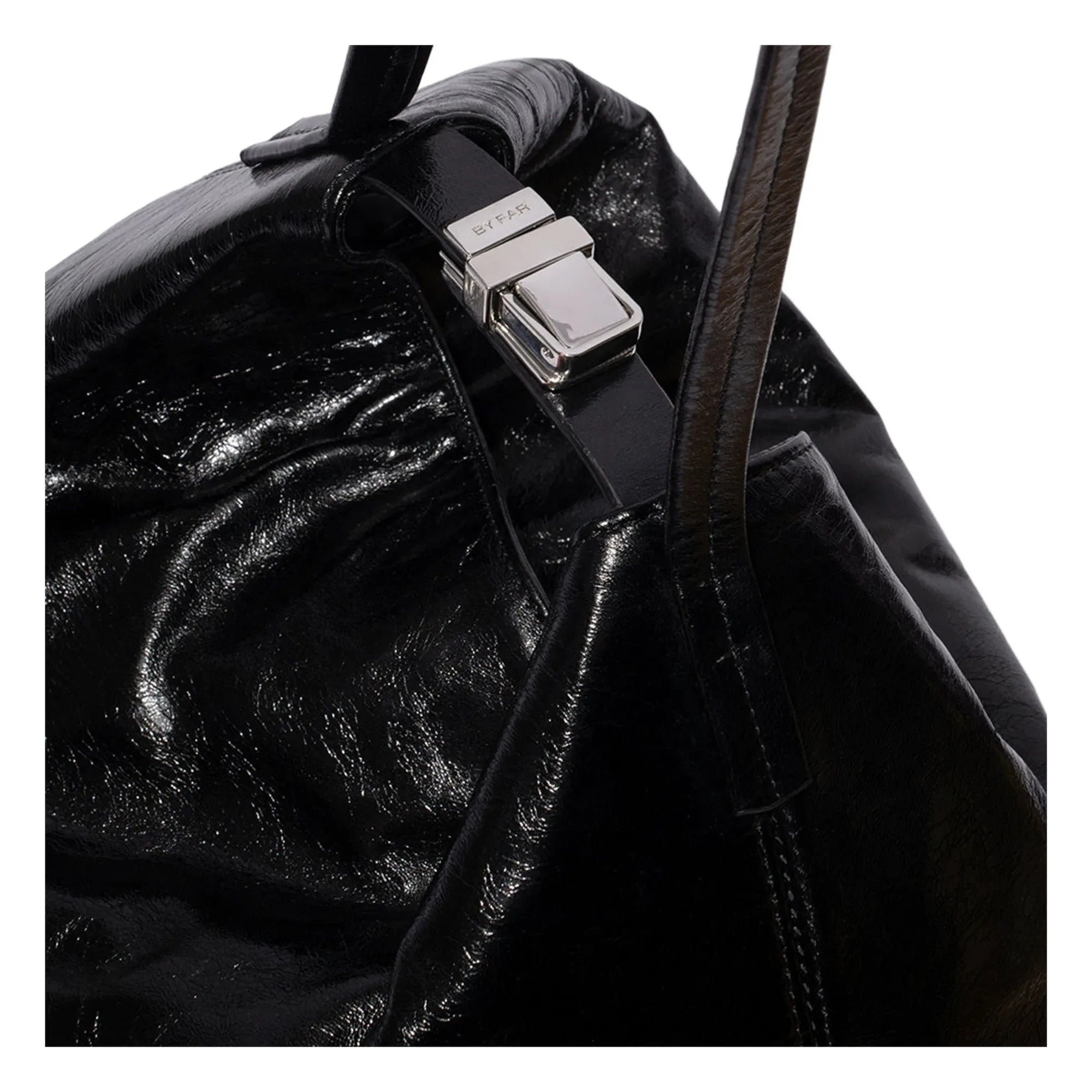 BY FAR - Bolso de Piel Texturizada Bea | Negro