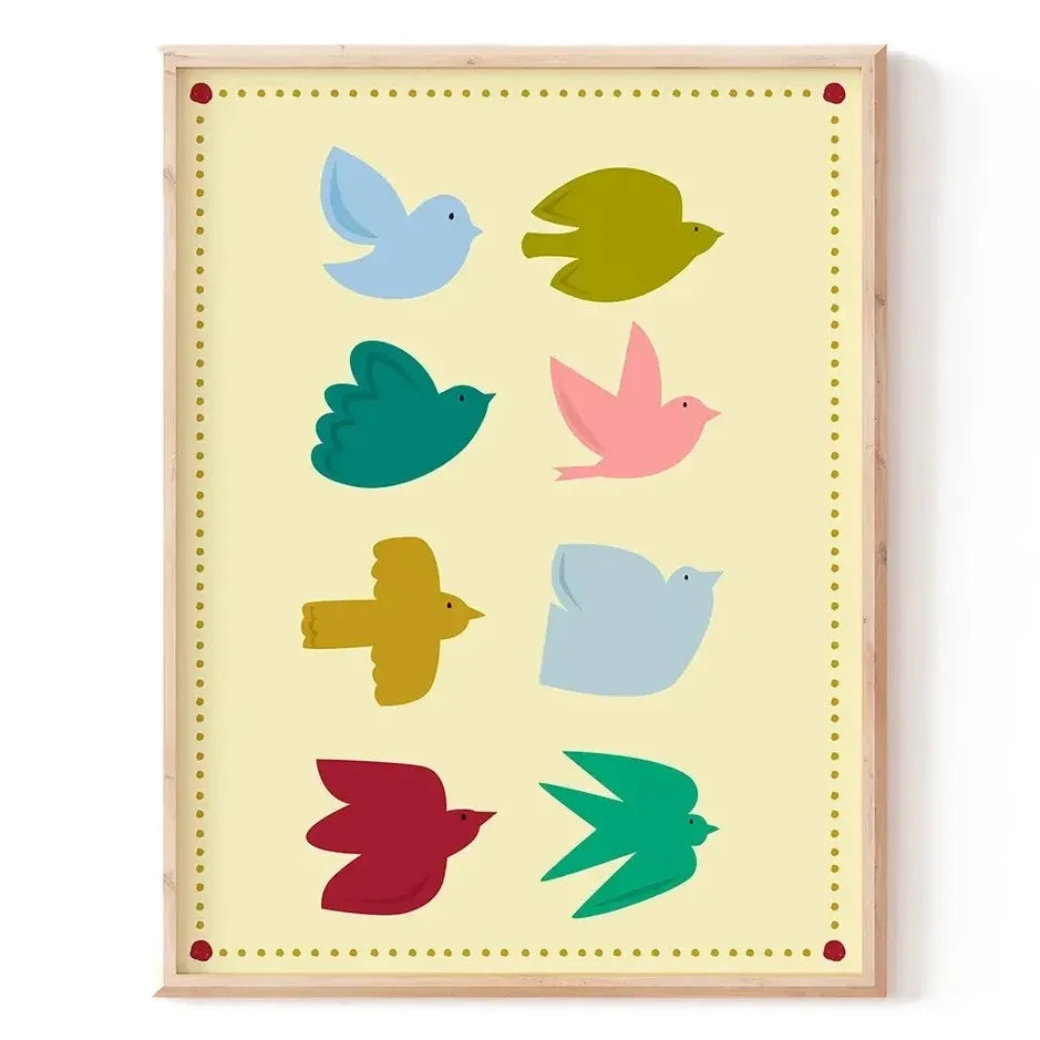 Ma petite vie - Twins Birds Poster | Krem