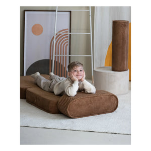 Wigiwama - Sillón para chimenea de terciopelo | Marrón