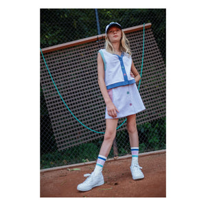 Cos I Said So - Falda cargo de algodón orgánico con bloques de color | Gris jaspeado