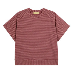 Momoni - Camiseta de rayas Nashoba | Rojo