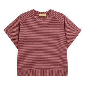 Momoni - Camiseta de rayas Nashoba | Rojo