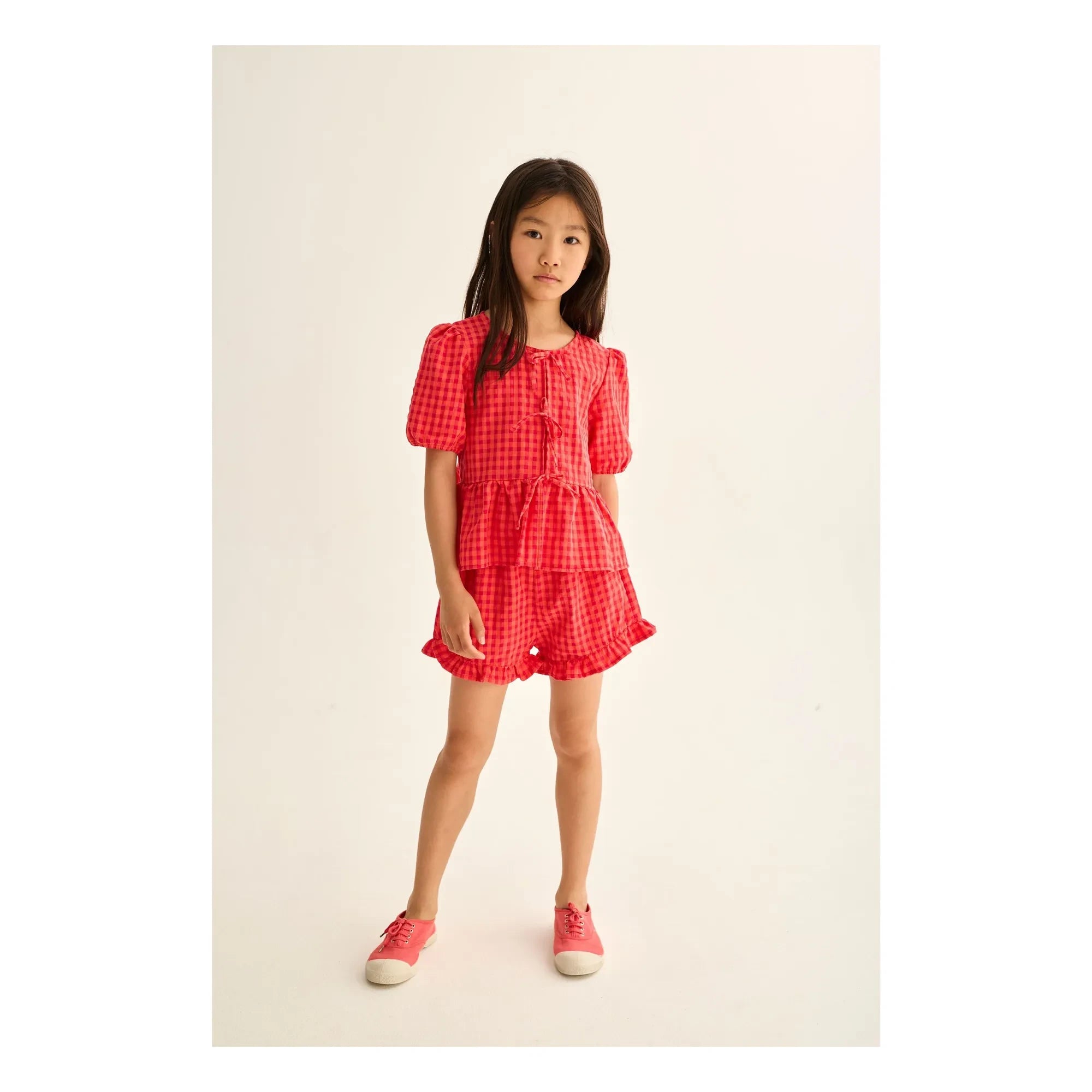 Cozmo - Blusa a cuadros Joy de fibras recicladas | Rojo