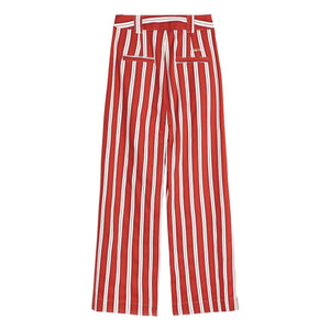 Bobo Choses - Pantalones de rayas de algodón | Rojo