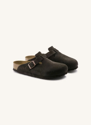 BIRKENSTOCK - Zuecos Boston de ante - Colección para adultos | Marrón