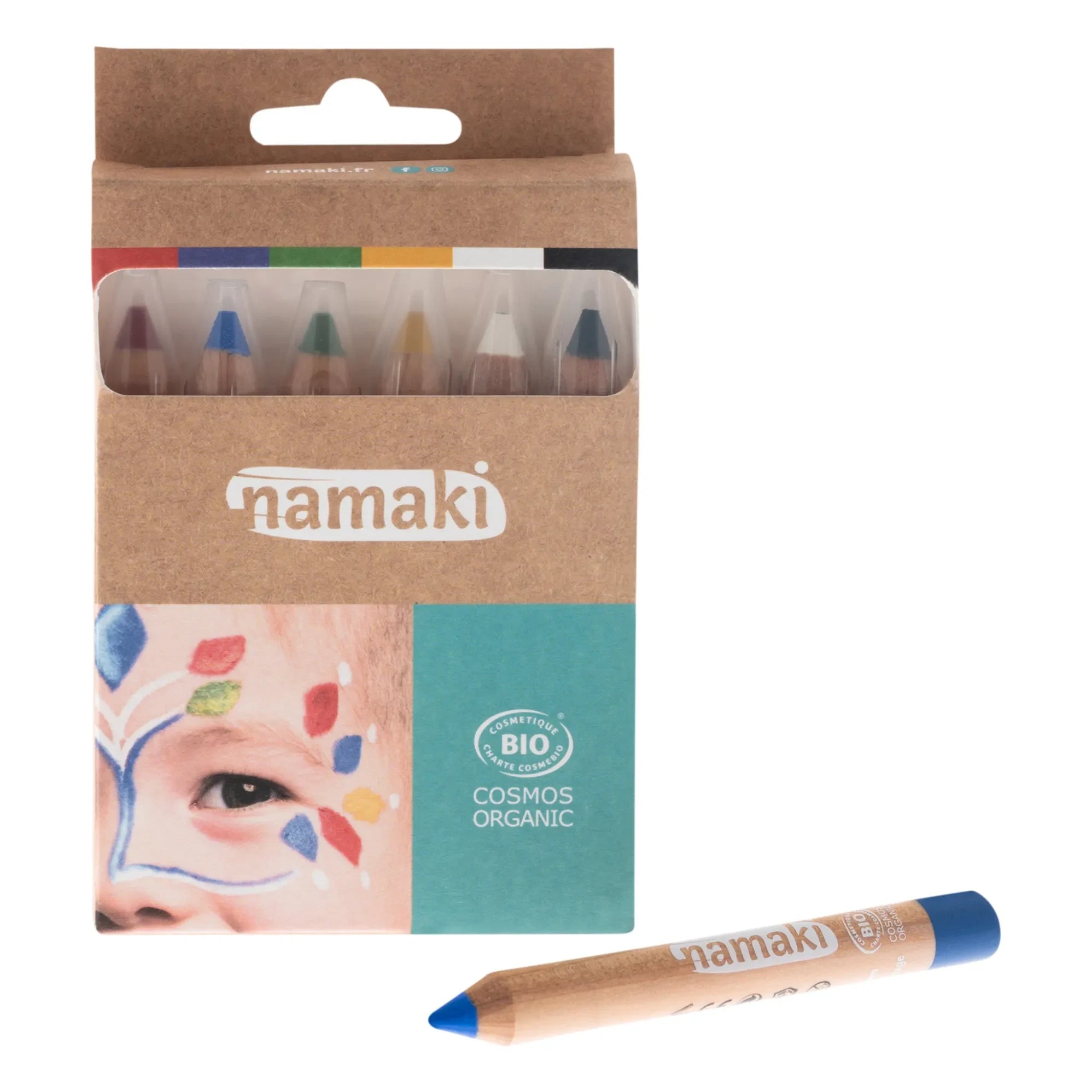 Namaki - Pinturas faciales en barra Rainbow - Set de 6