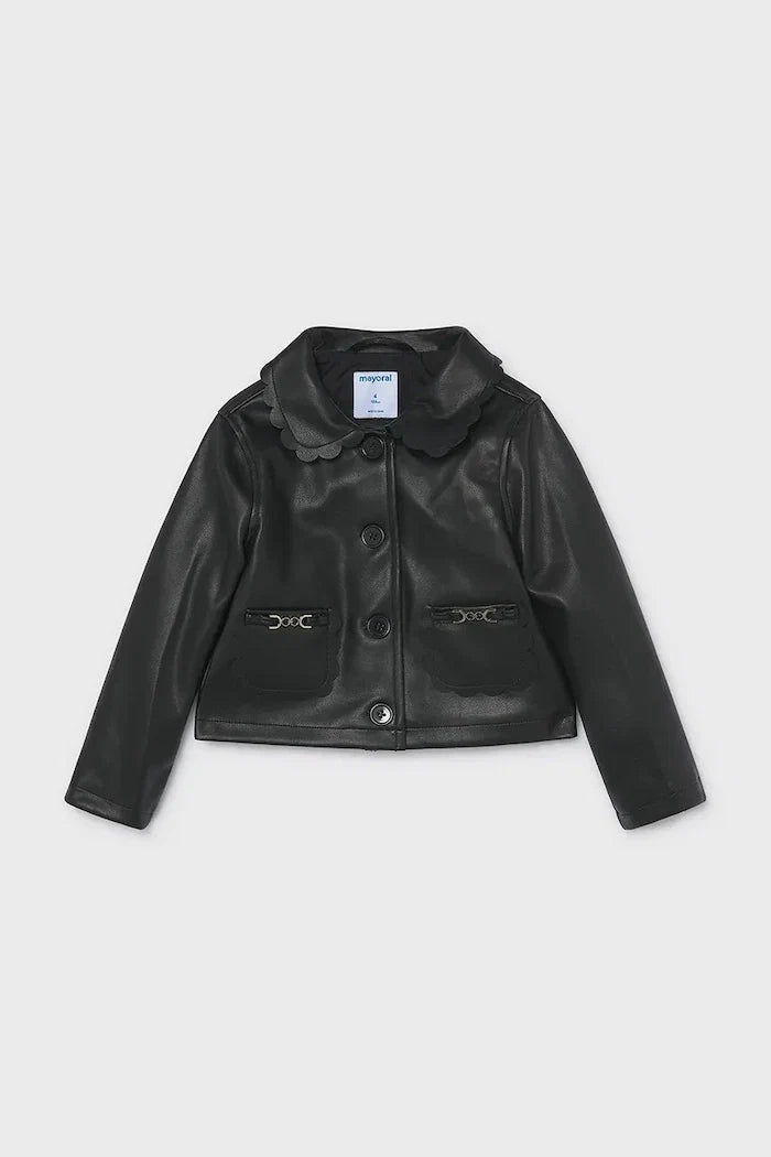 Chaqueta corta de piel sintética Mayoral para niños