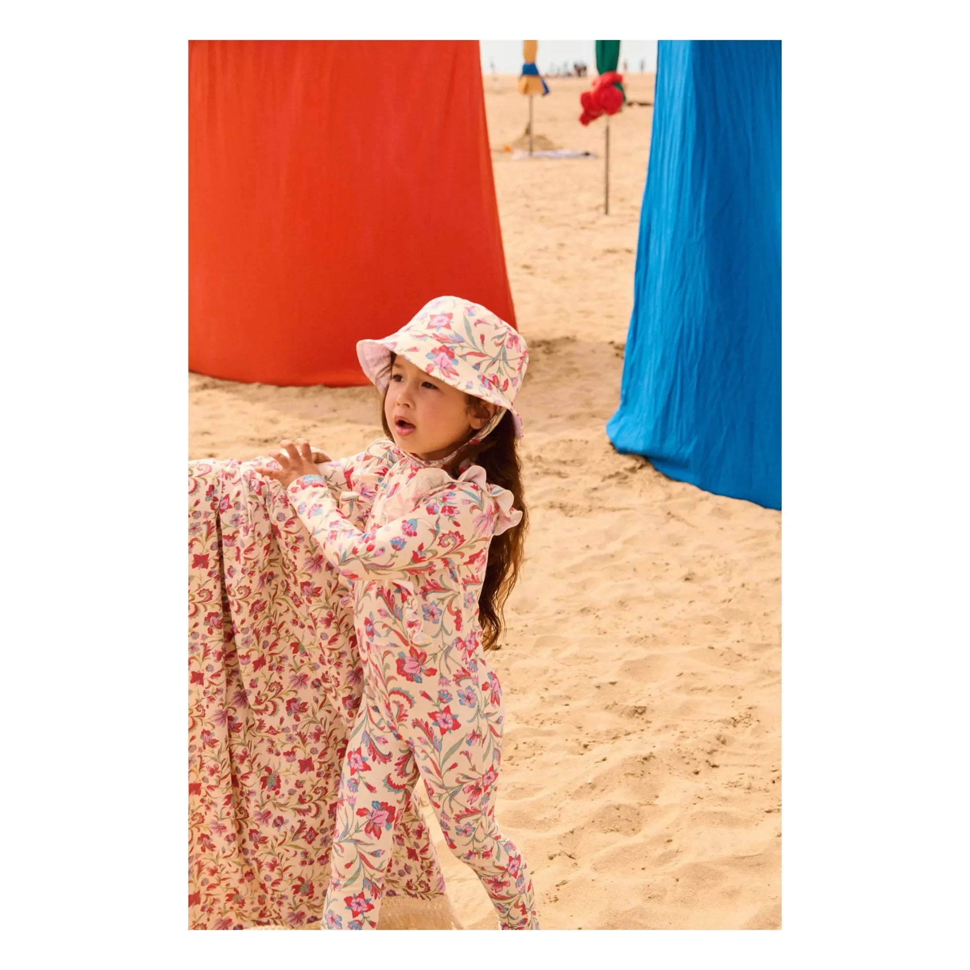 Louise Misha - Bañador Linette Fleurie Fibras Recicladas | Crema