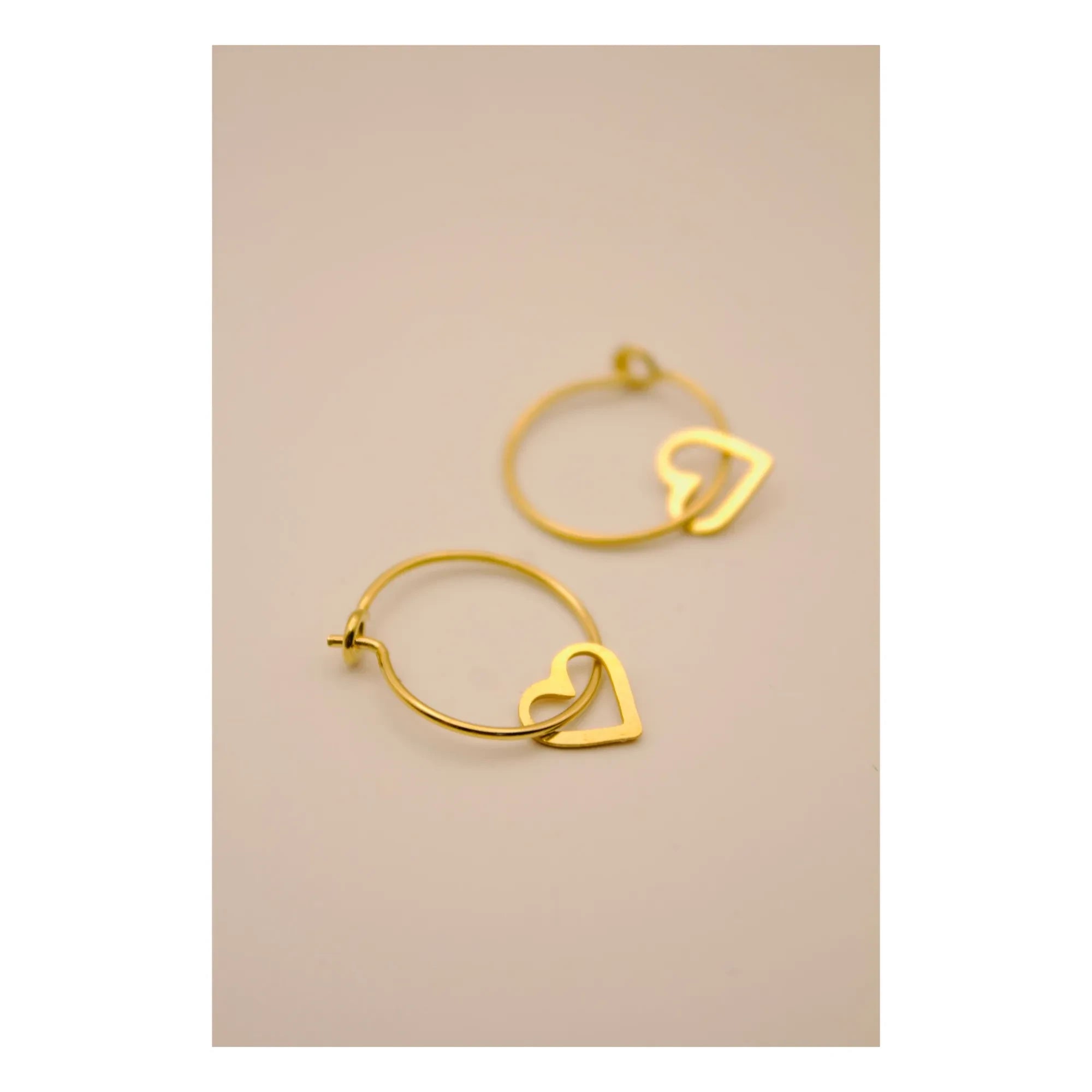 Adorabili - Pendientes de corazón finos | Oro
