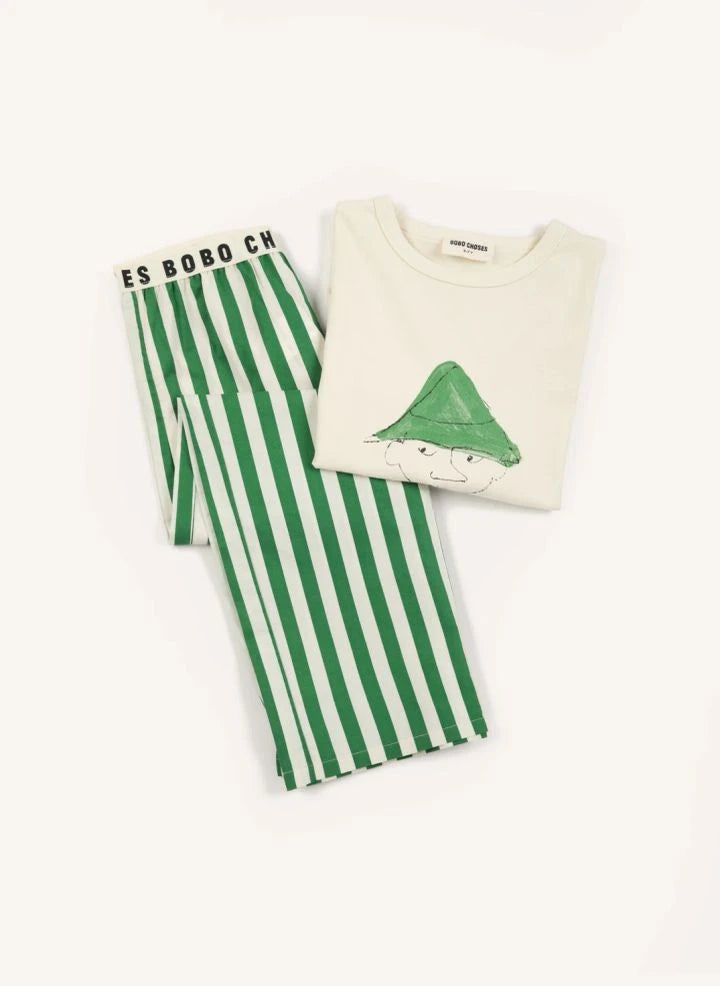Bobo Choses - Bobo Choses Conjunto de camiseta y pantalón de algodón orgánico | Verde