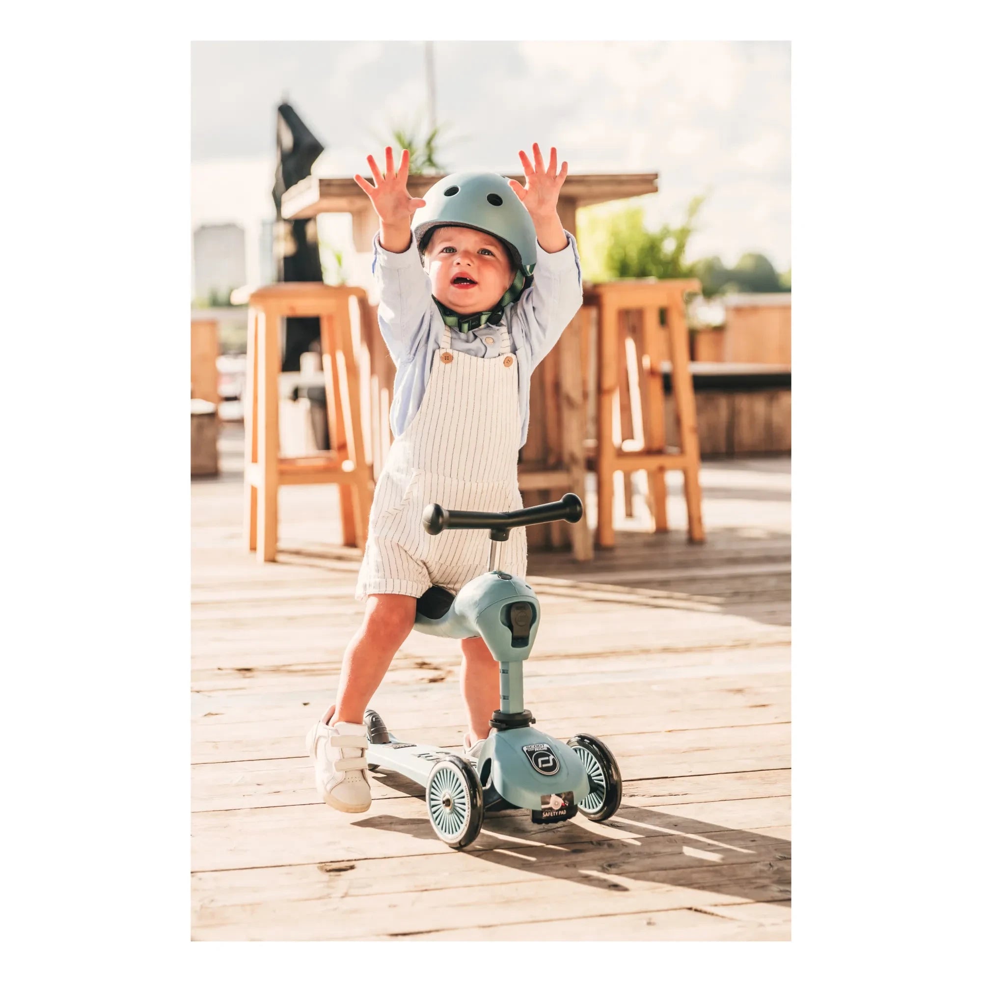 Scoot & Ride - Casco | Gris azulado
