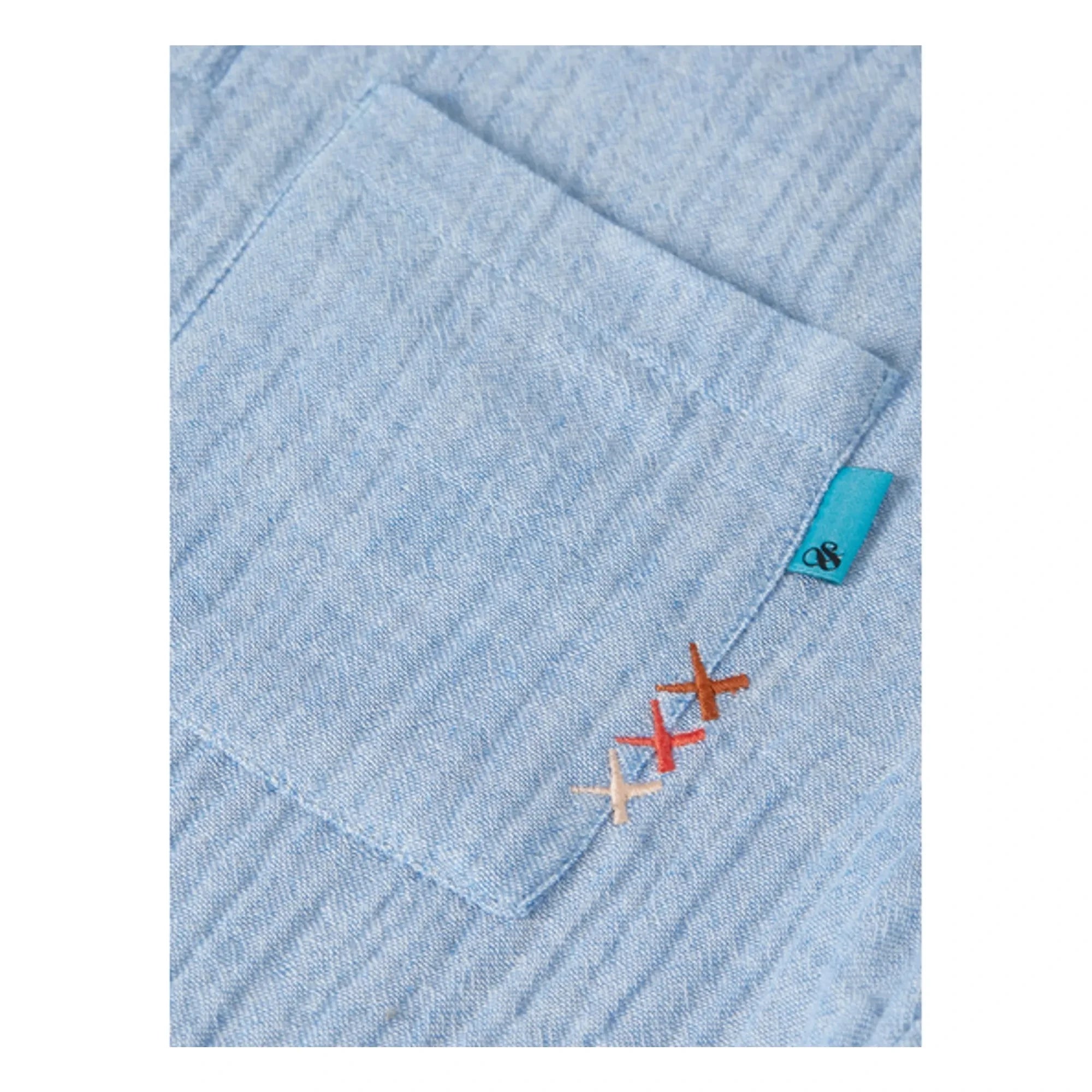 Scotch & Soda - Camisa tipo Polo Chambray | Azul Claro