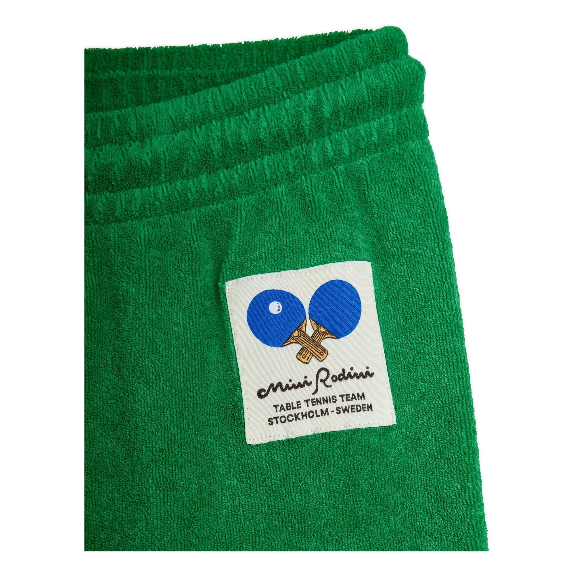 Mini Rodini - Pantalón de chándal de algodón orgánico Ping Pong | Verde
