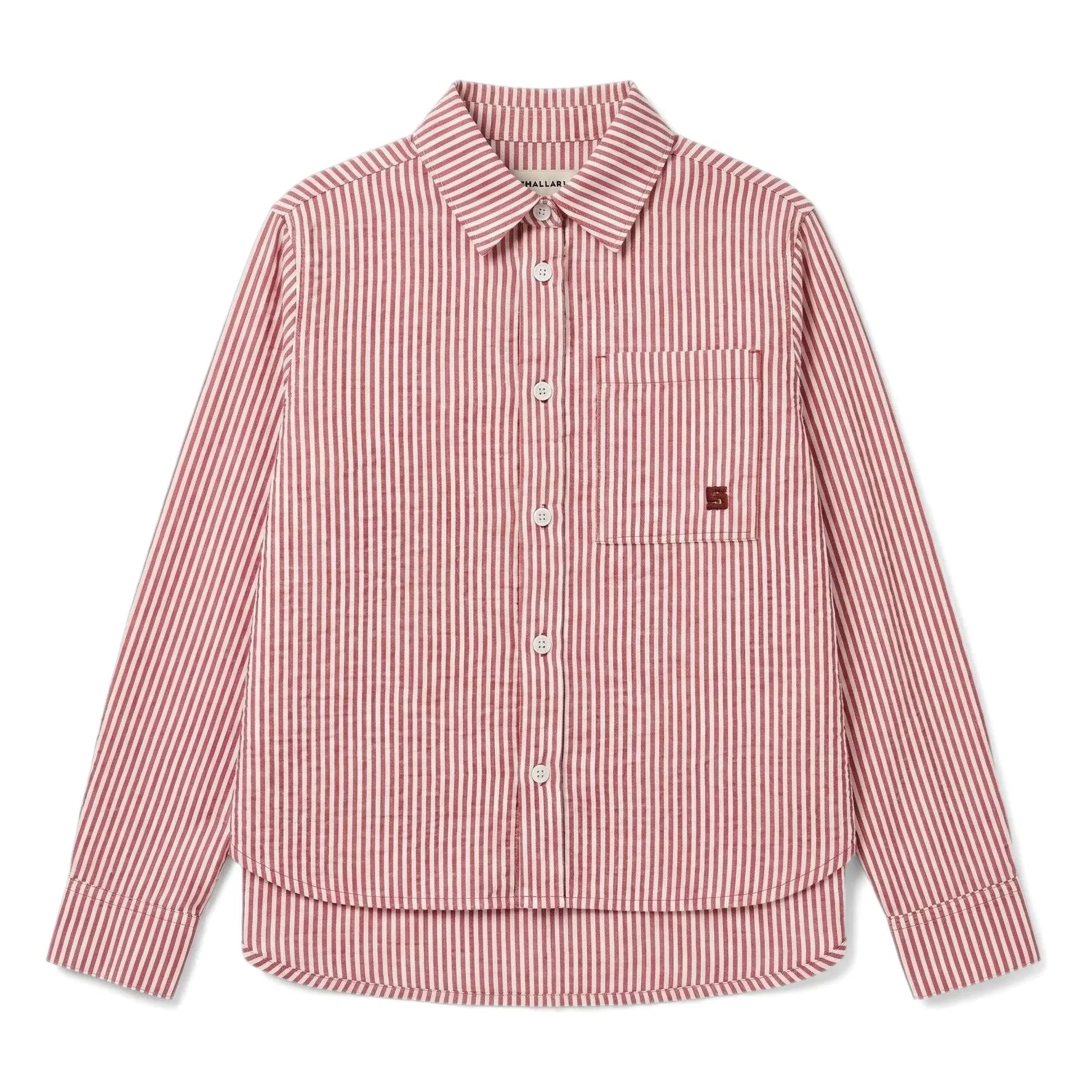 Smallable Kid - Camisa a rayas | Rojo cereza