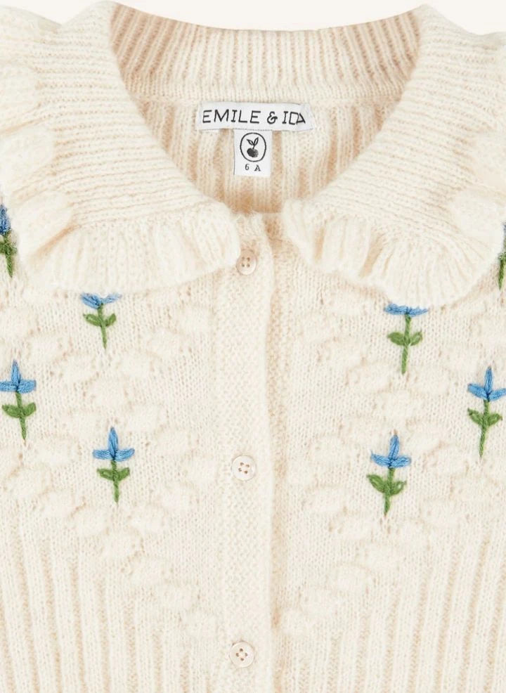 Emile et Ida - İşlemeli Hırka | Ekru