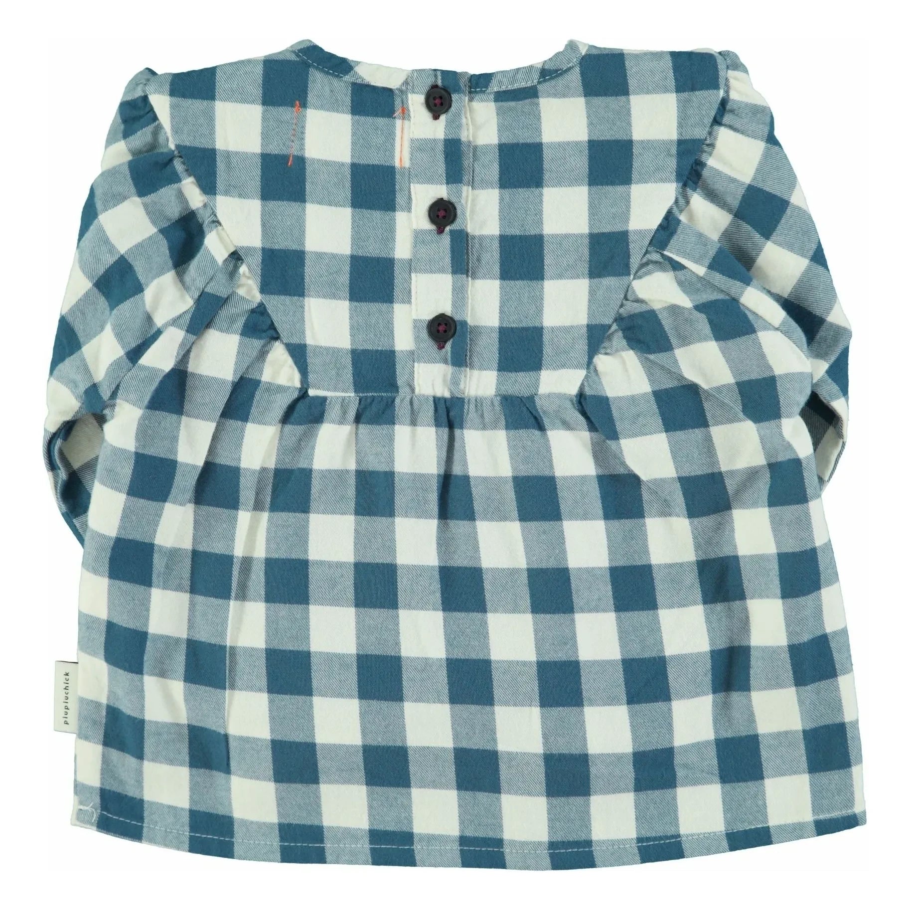 Piupiuchick - Blusa de cuadros de algodón orgánico | Azul