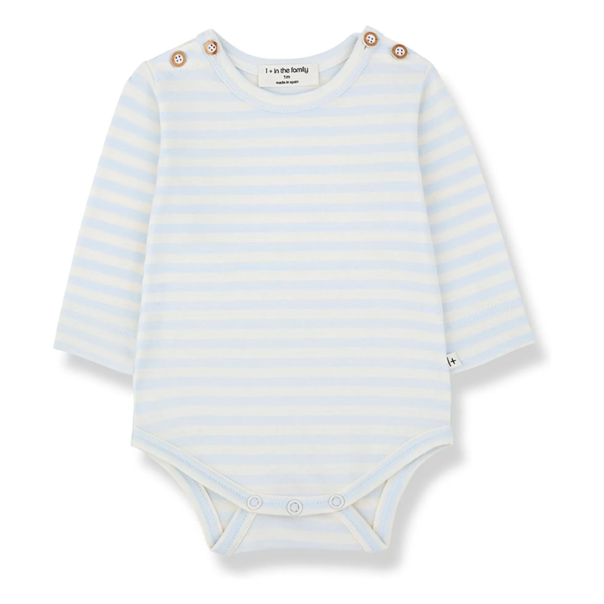 1+ in the family - Body a rayas Biel | Azul claro