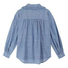 Emile et Ida - Blusa de Chambray Célia Azul