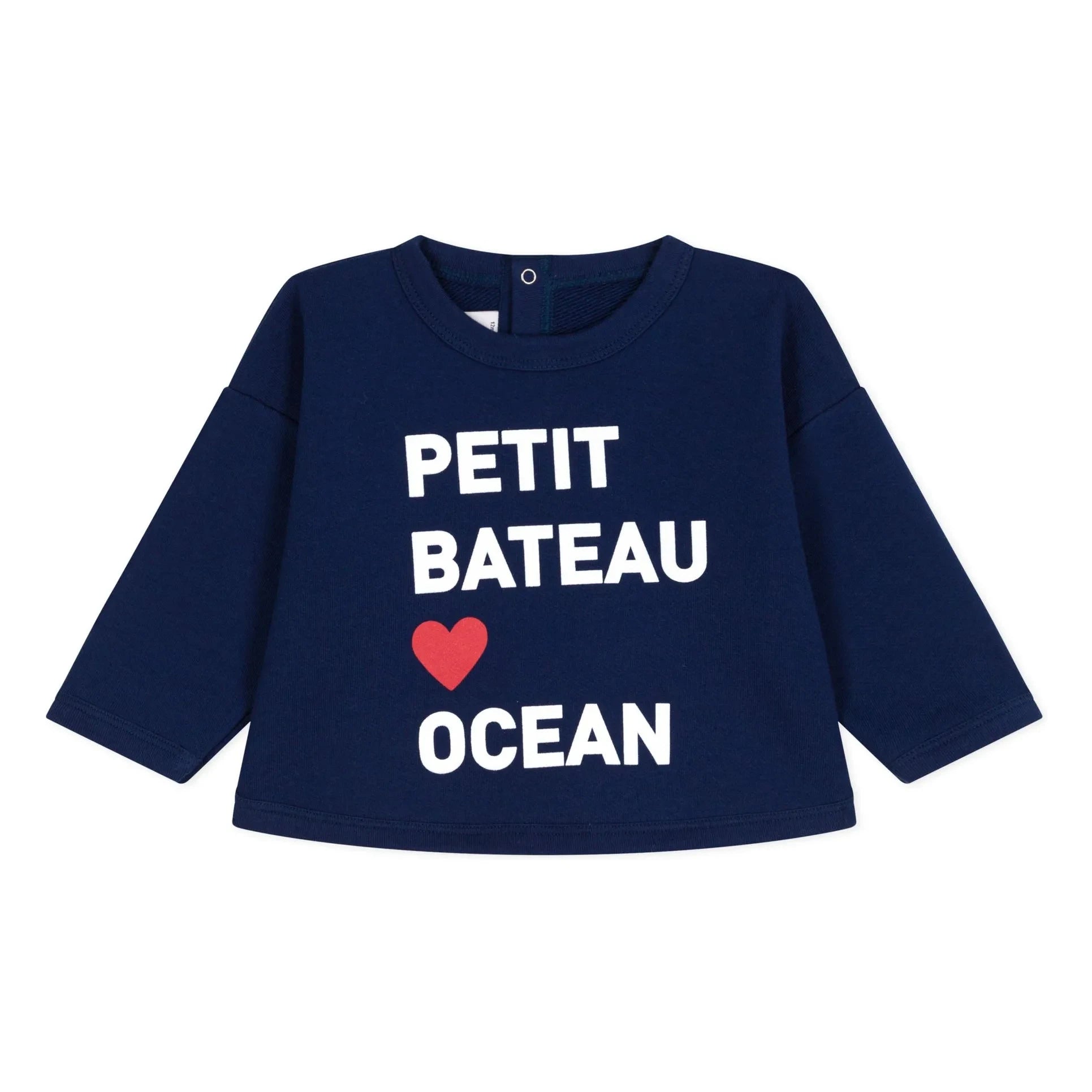 Petit Bateau - Sudadera de algodón orgánico Bavarto | Azul marino