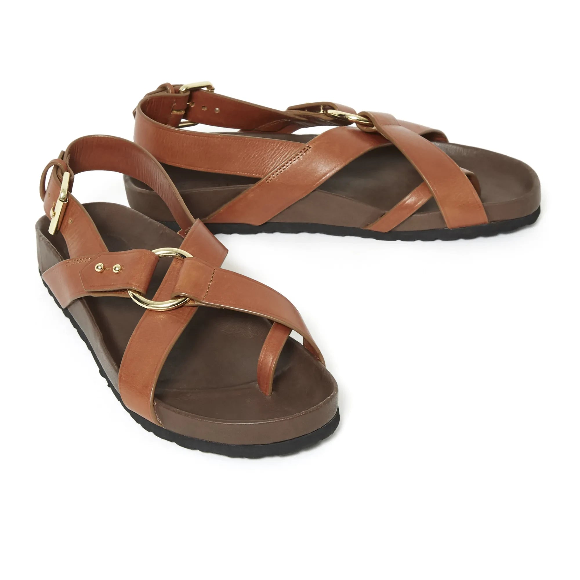 Soeur - Sandalias de piel mexicanas | Coñac