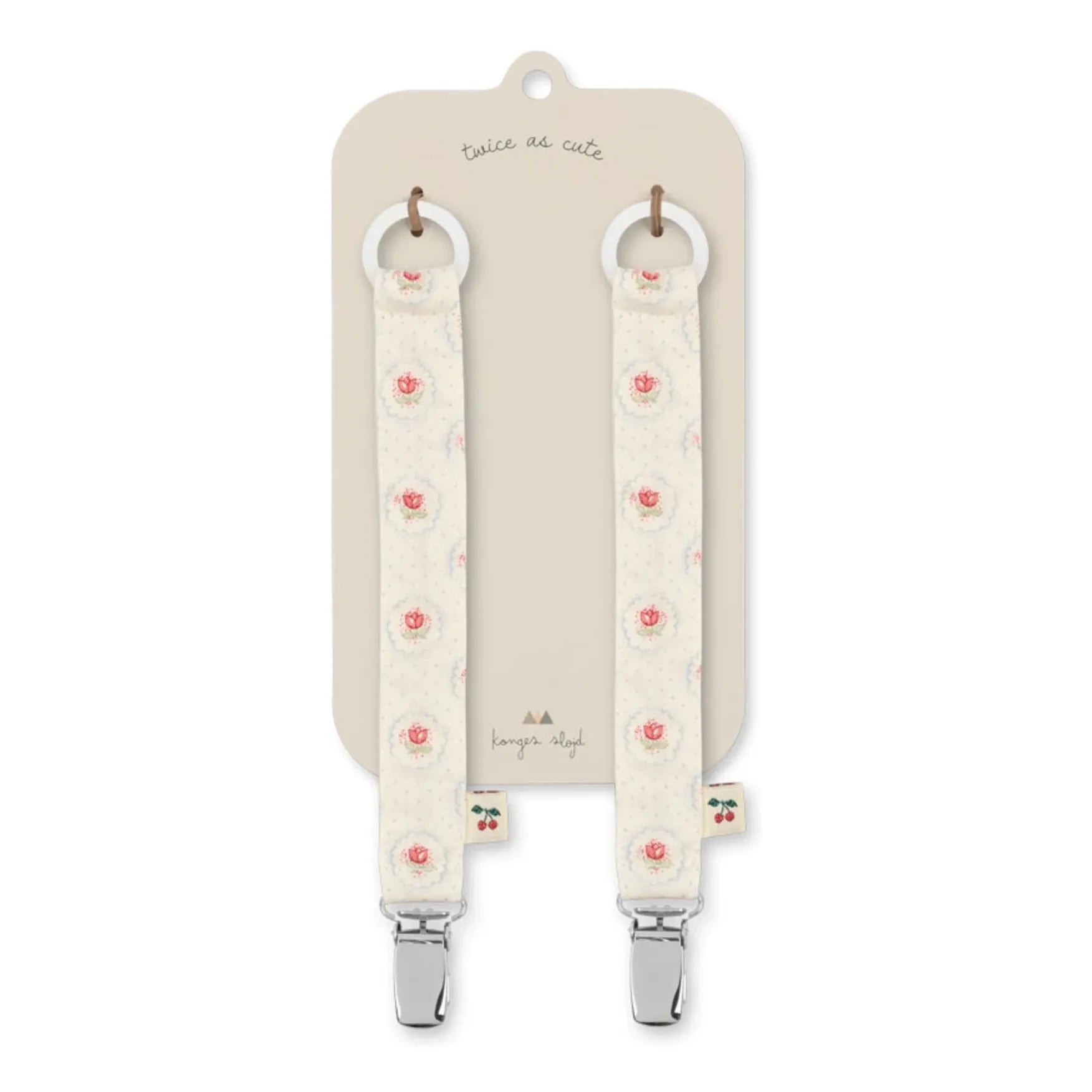 Konges Sløjd - Clips para chupetes Mirage - Set de 2 | Crudo