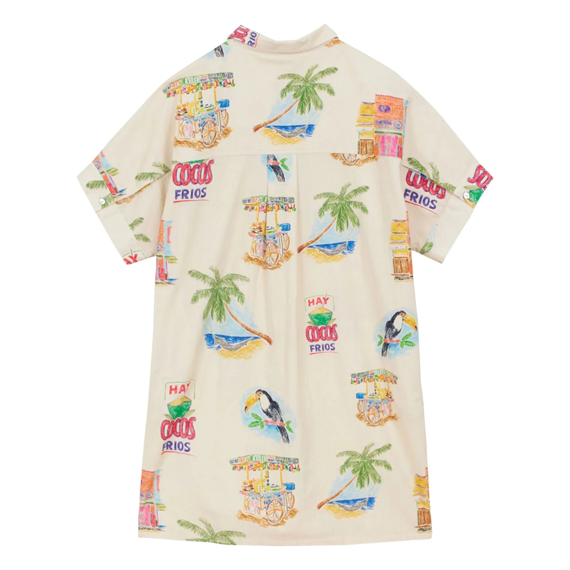 a.p - Vestido de algodón Cocos | Crudo