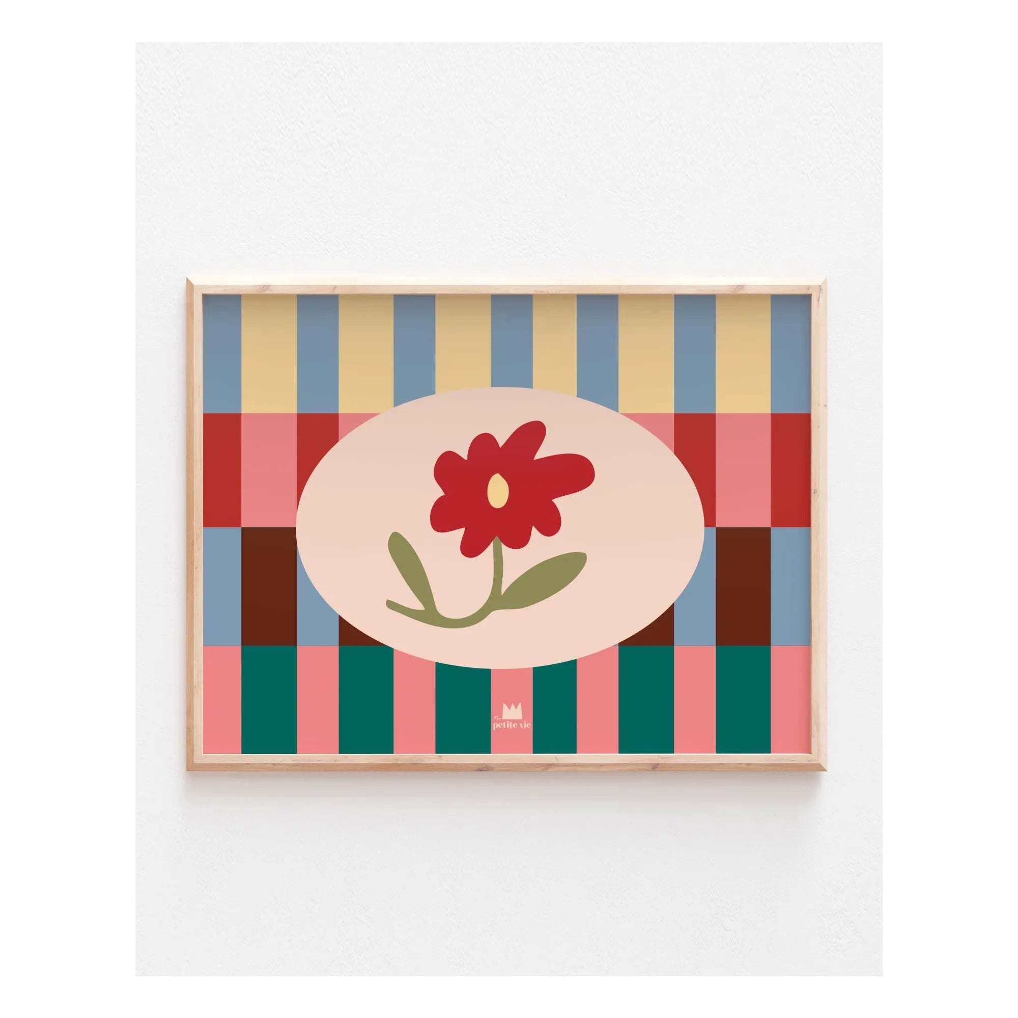 Ma petite vie - Póster floral gráfico