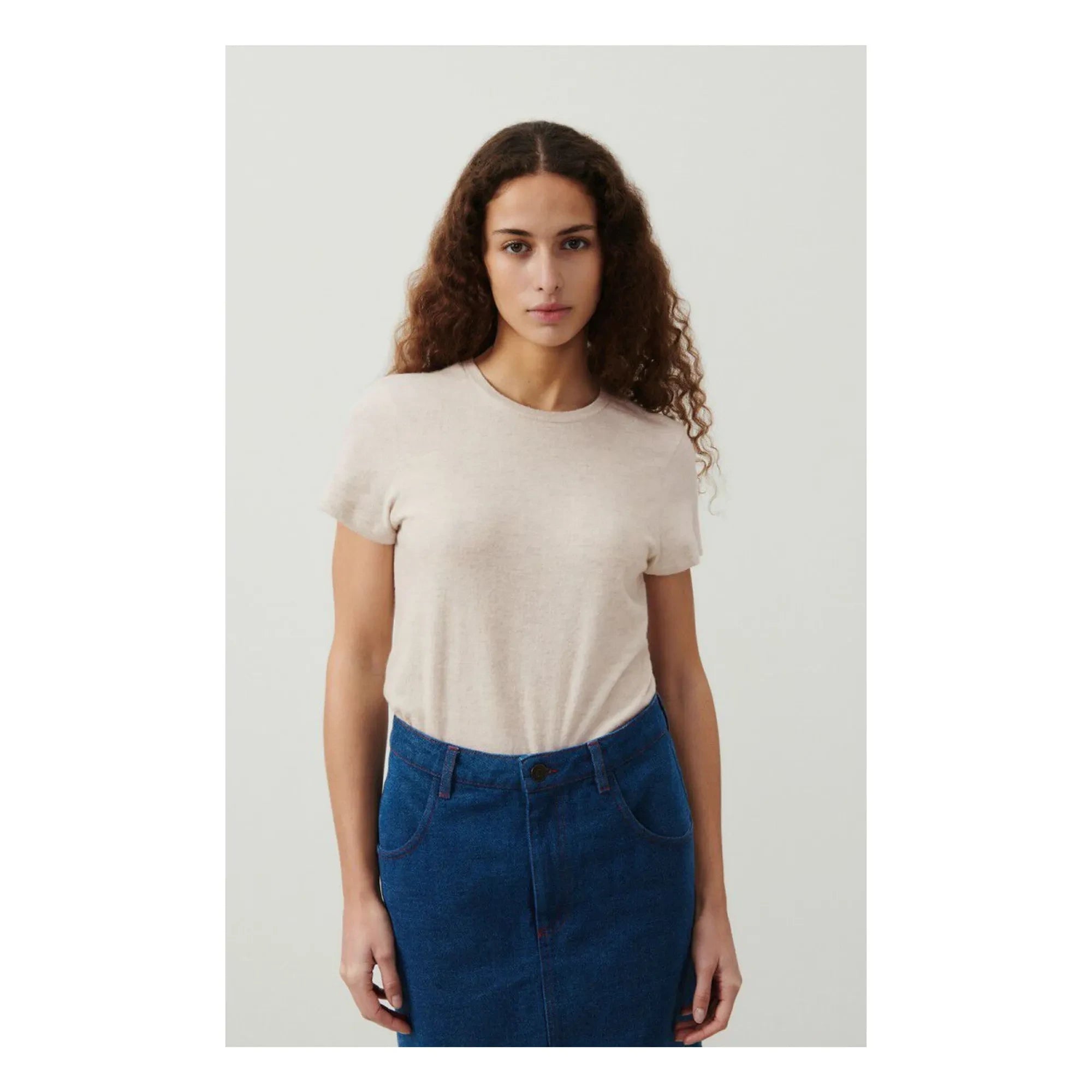 American Vintage - Camiseta de cuello redondo Ypawood | Gris mélange