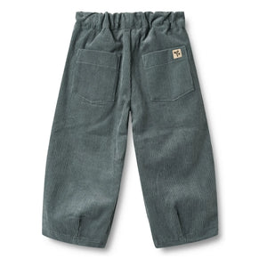 Wheat - Pantalones de terciopelo de algodón orgánico Juno | Gris azulado