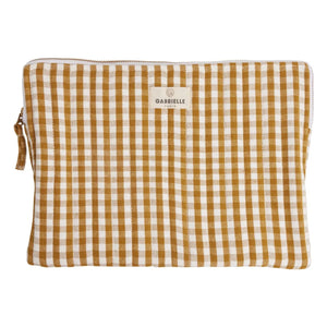 Gabrielle Paris - Funda de ordenador Vichy | Color Mostaza