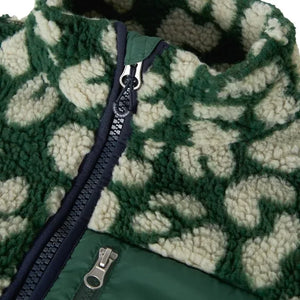 Liewood - Nelson Chaqueta tipo sherpa con estampado de leopardo hecha de fibras recicladas | Verde
