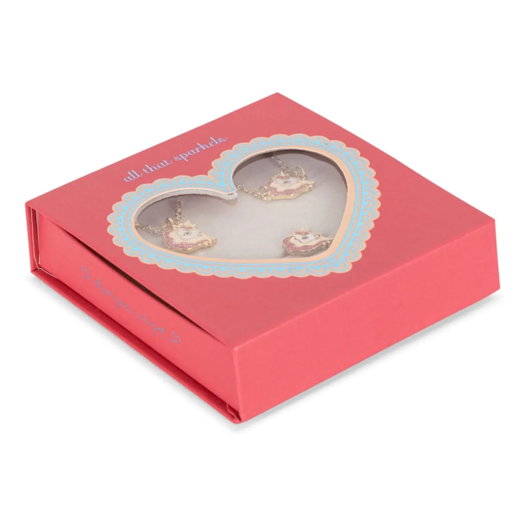 Konges Sløjd - Set de Collar, Pulsera y Anillo de Unicornio | Dorado
