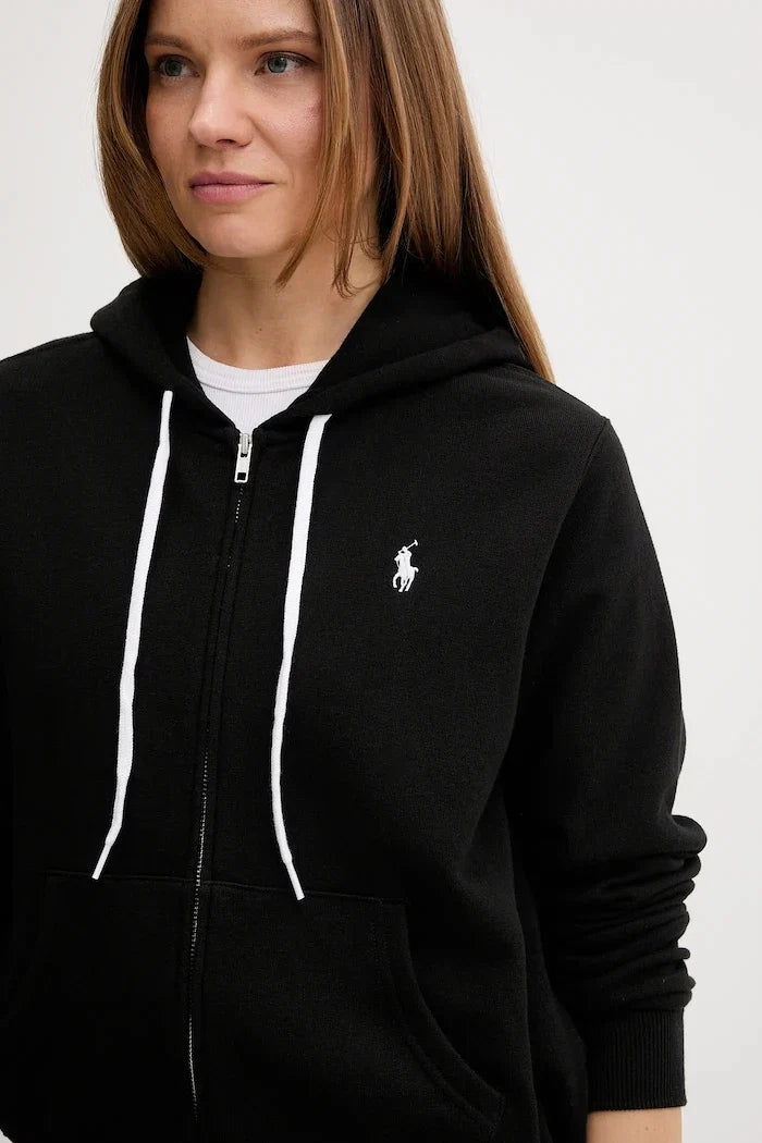 Sudadera con capucha y cremallera de algodón para mujer Polo Ralph Lauren