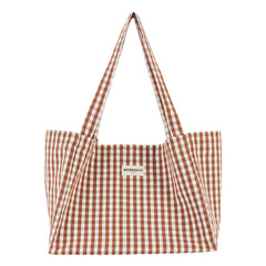 Gabrielle Paris - Bolso tote a cuadros Moka