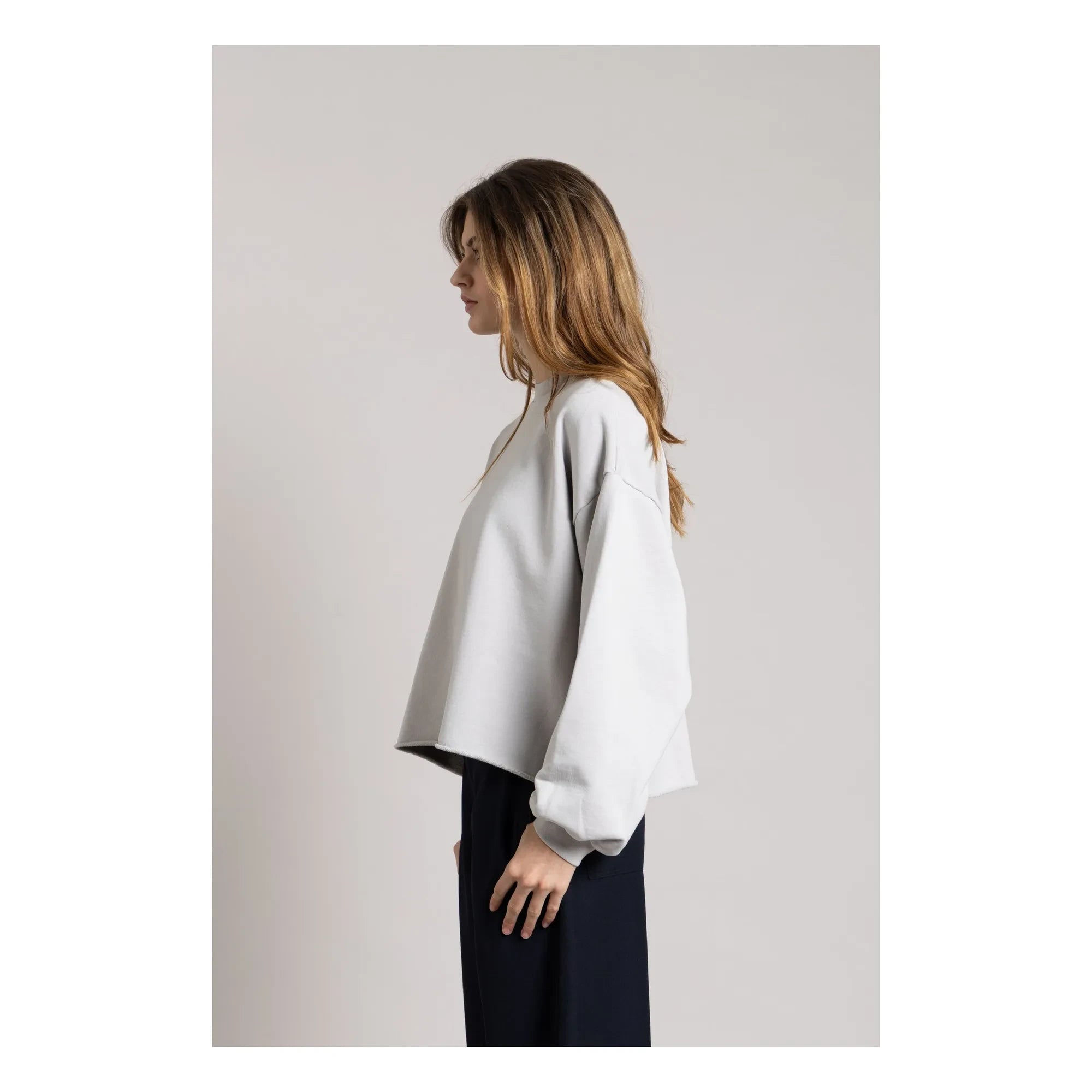 Smallable Woman - Sudadera de algodón orgánico Bria | Gris perla
