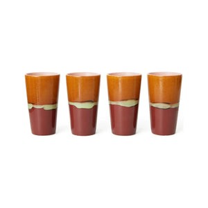HKliving - Taza de porcelana | Naranja