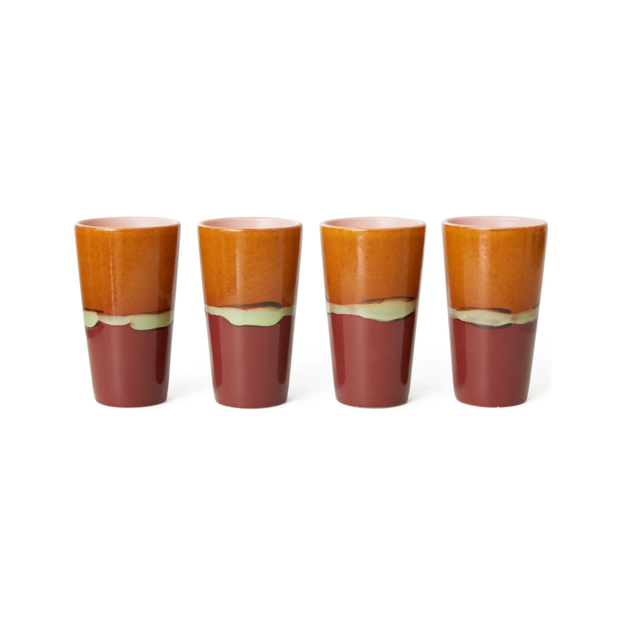 HKliving - Taza de porcelana | Naranja