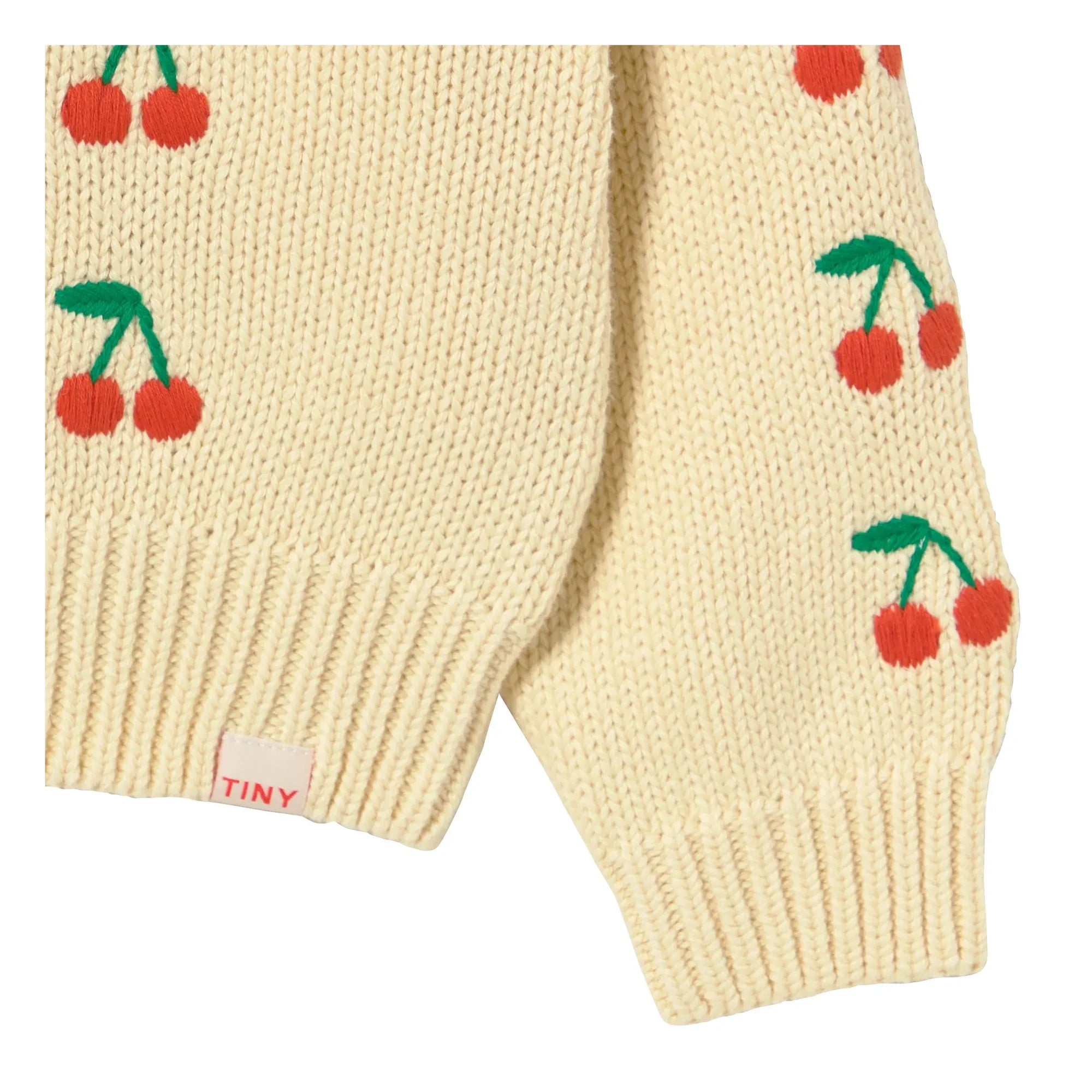 Tinycottons - Jersey Cereza | Amarillo pálido
