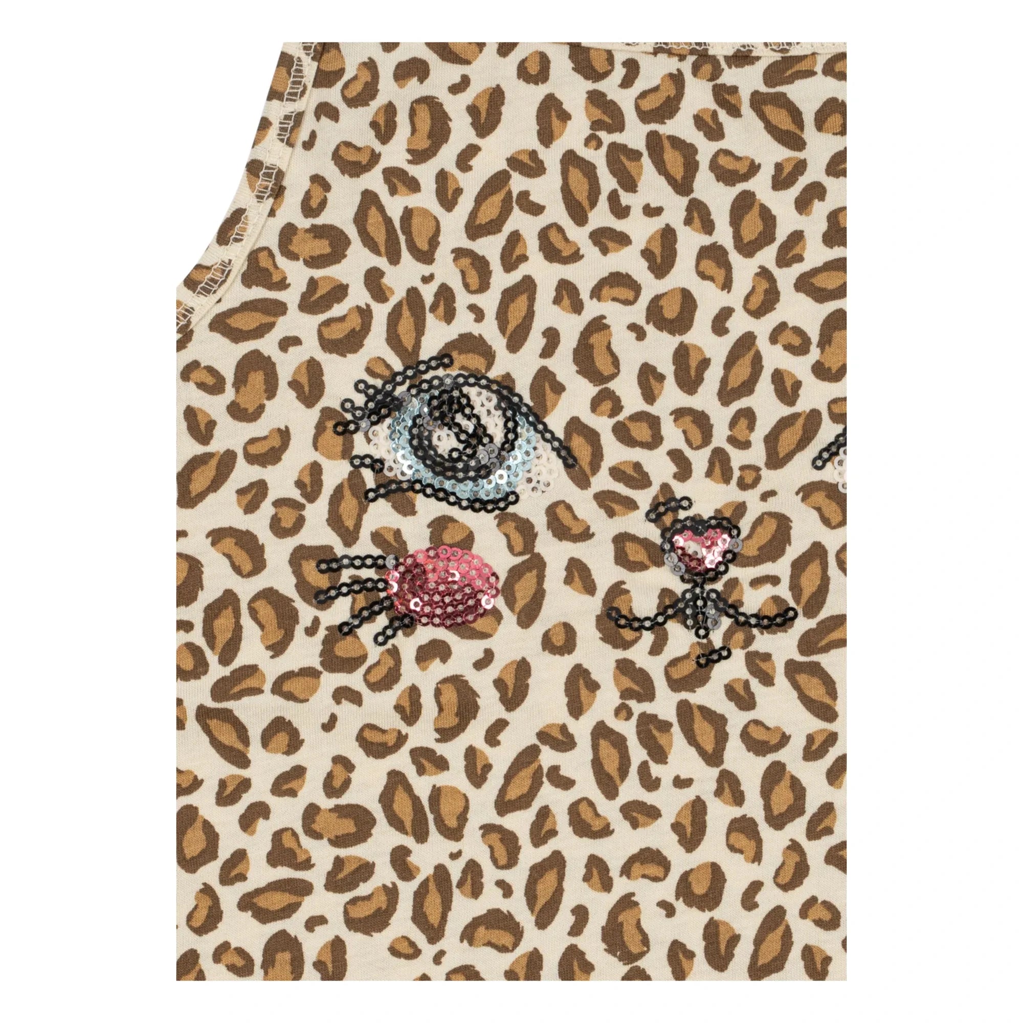 Konges Sløjd - Vestido Famo Leopard de algodón orgánico | Beige
