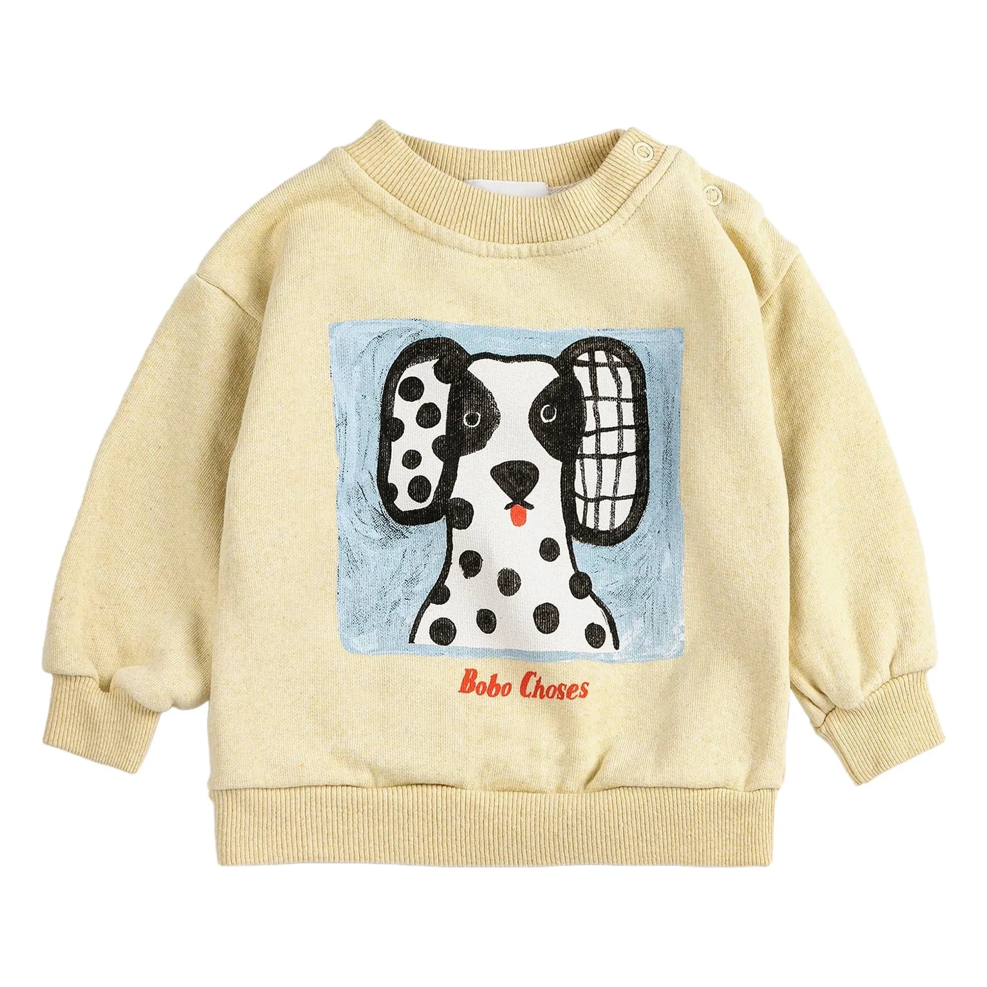 Bobo Choses - Sudadera de algodón orgánico con estampado dálmata para bebé | Amarilla