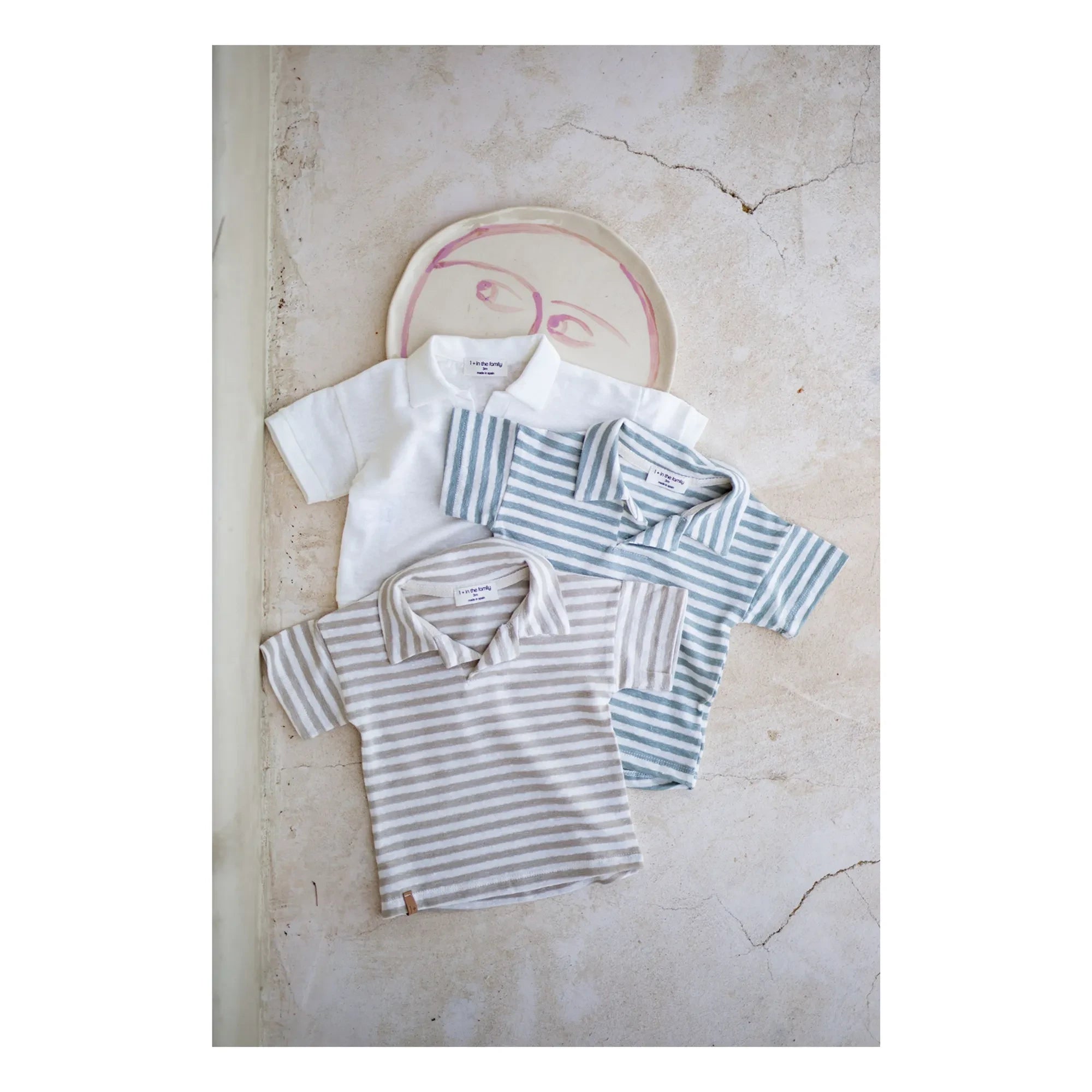 1+ in the family - Polo de lino a rayas Borrassa | Beige